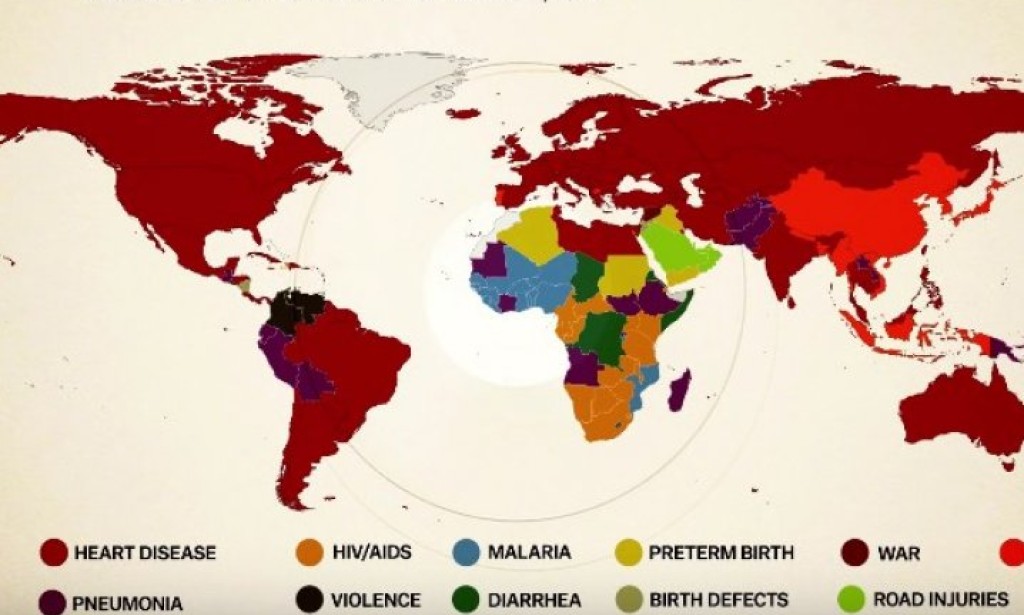 Lista bolesti od kojih se umire u svijetu
