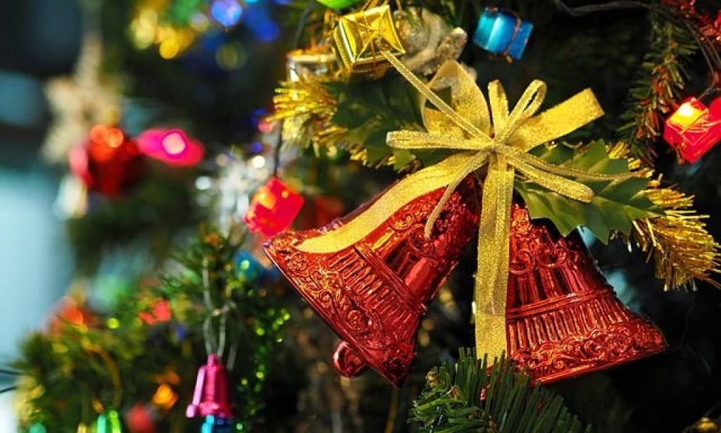 Novogodišnja dekoracija jelke cvećem